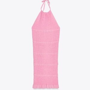Zara HALTER KNIT DRESS